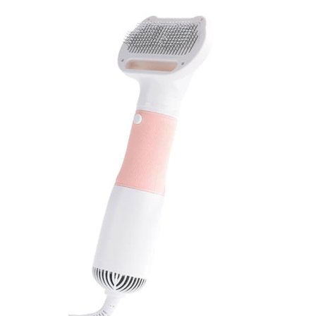 3-i-1 Pet Hair Dryer Brush – Portable and Quiet, with 3 Heat Settings and Overheat Protection, for Dogs and Cats