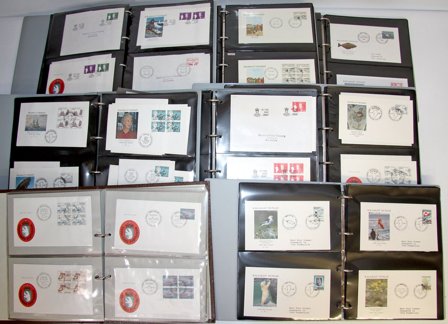 Grønland - Samling af FDC i 8 ringbind