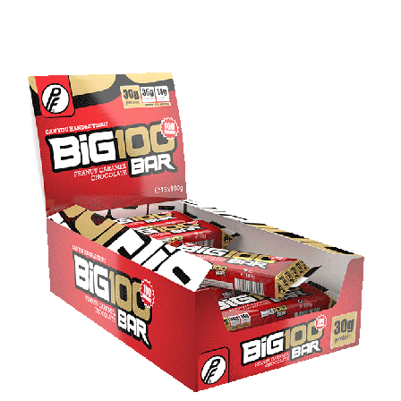 Proteinbars Proteinfabrikken 15 x Big 100 Proteinbar 100 g, Peanøtt Karamell Sjokolade - Bodyman.dk