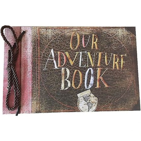 Vår äventyrsbok, pixar upp klippbok med filmvykort