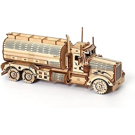 Cuteefun 3D Träpussel Tankbil Mekaniska Modellbyggsatser För Vuxna Att Bygga Trä Mekanisk Byggsats Gåva För Födelsedag Fars Dag