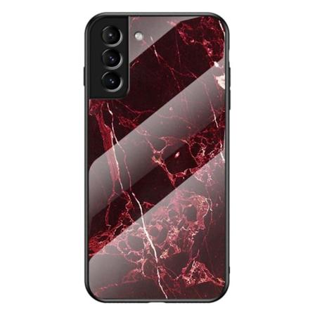 Fantasy Marble Samsung Galaxy S22 Plus Cover - Blood Rød Marmor Red