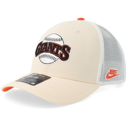 Nike MLB - MLB Beige trucker Kasket - San Francisco Giants Dri-fit Rise Nature/Orange/White Trucker @ Hatstore