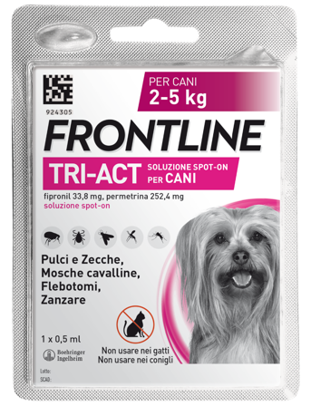 Frontline Tri-Act Soluzione Spot-On Cani 2-5Kg 1x0,5ml