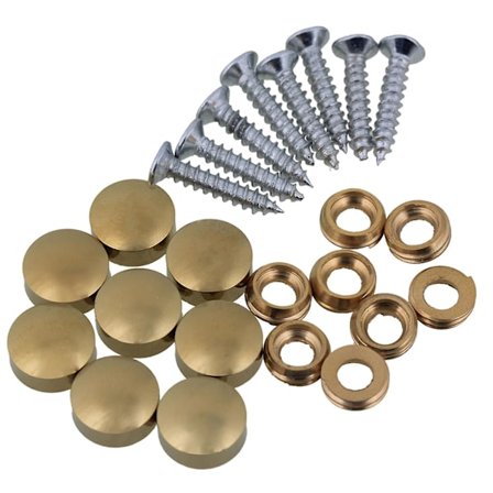 Botao Böjda Koppar Spegel Naglar Dekorativt Cover Reklam Naglar Akryl Fast Glas Skruv 16mm Guld Koppar Skruvhuvud Spegel Naglar 16st