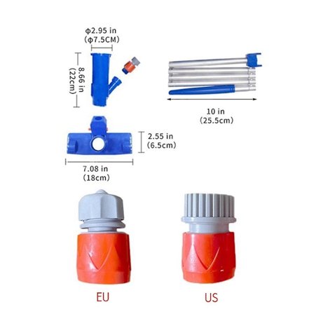 Poolrengörare Rengöringsverktyg Kit Damm Fontän Borste Portabel Pool Vakuum Borste-US