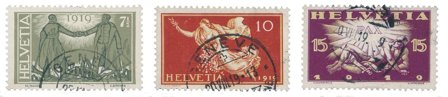 Schweiz 1919 - MICHEL 146/48 - Stemplet