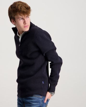 ONLY & SONS JUNIOR OSJPHIL REG 12 STRUC HALF ZIP KNT Bleu Pulls Garçon - Kids Brand Store