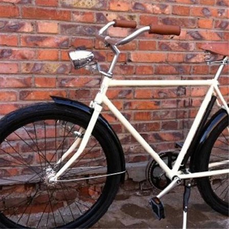 Cykellampa Retro Främre Dimljus LED Metall Cykellampa Vintage Cykeltillbehör Svart