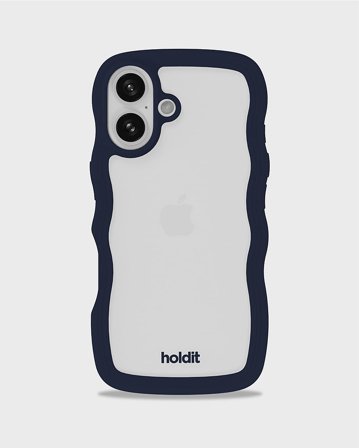 HOLDIT Holdit Wavy Case iPhone 16 Midnight Blue, Tøj & Bolig, Elektronik, Telefon & Mobiltilbehør