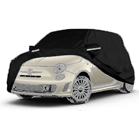 2024 Vattentätt Bilskydd för Fiat 500/500c/500e/Abarth 500 (2007-2022) - 4 Lager Allvädersskydd