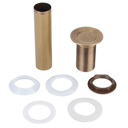 Antik Messing Flap Type Badeværelsesafløbsstopper Vask Afløb Uden Overløb