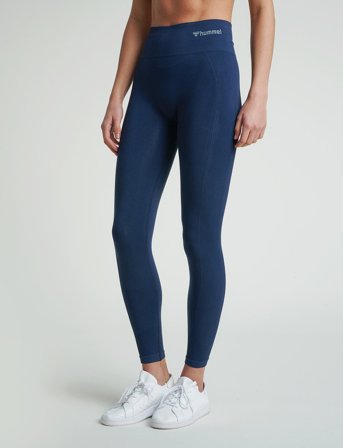 Hummel Hmltif Seamless High Waist Tights - Blue - XS
