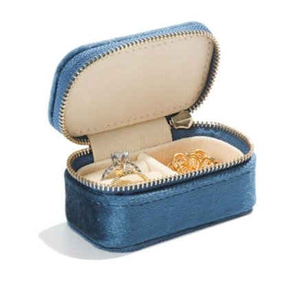 Sammet mini bärbar smyckeskrin