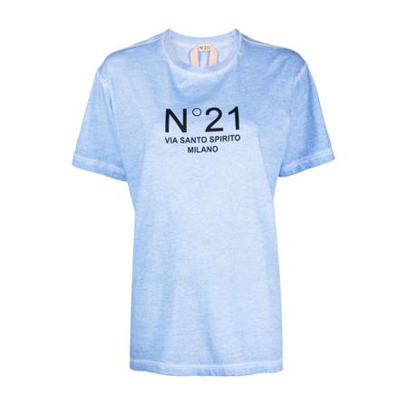 N21, T-Shirts Blauw, Dames, Maat:M