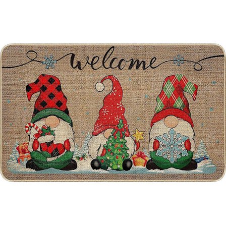 Dørmatte Julenisse 40x60cm Jul Sklisikker Velkomstmatte