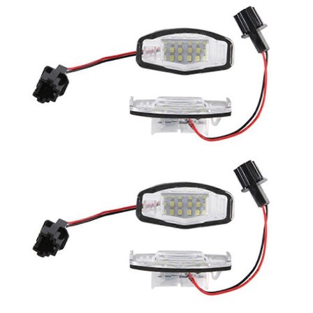 4 st Bil LED Registreringsskylt Lampa för Accord Svart [DB]