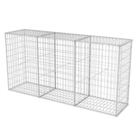 Vidaxl Gabionkorg Galvaniserat Stål 200x50x100 Cm Silver