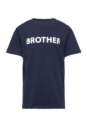 Tnbrother S_S Tee T-shirt Blå The New