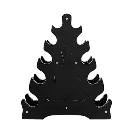 WINOMO Dumbbell Opbevaringsstativ Træ Blad Design Dumbbell Holder 5-Tier Vægtløftning Dumbbell Opbevaringsstativ