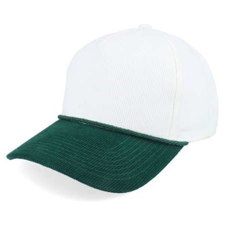 Equip - Vit adjustable Keps - Blank Rope Cord Off White/Deep Forest A-Frame @ Hatstore