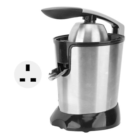 Sähköinen sitruspuserrin 800W, mukava kahva, ruostumattomasta teräksestä valmistettu sähköinen sitruspuserrin appelsiineille, sitruunoille, limeteille