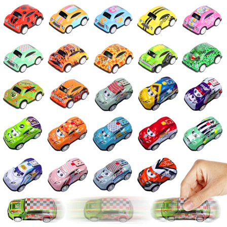 Leksaksset för fantasifull lek, Mini Metall Racerbilar Portabla, Högkvalitativ ABS-plast Säkerställer Barnsäkert Hantverk, Perfekta Kalasgåvor För