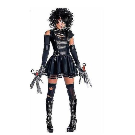 Edward Scissorhands Kostymer Kompatibel Med Voksne Kvinner Halloweenfest Forkledning Kvinnelig Fancy Dress Rollespill Spill Slitasje-e -hai -a L