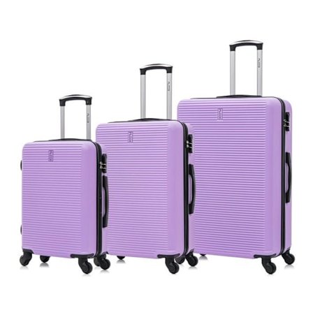 Kuffertsæt - CELIMS FRANKRIG - Weekend - 3 Stykker - Ultra-Holdbar - 360° Hjul - Lilla