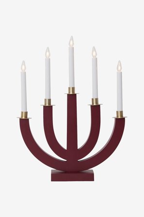 Jotex - Lysestake Eli Red - Kjøp Adventsstaker hos Jotex