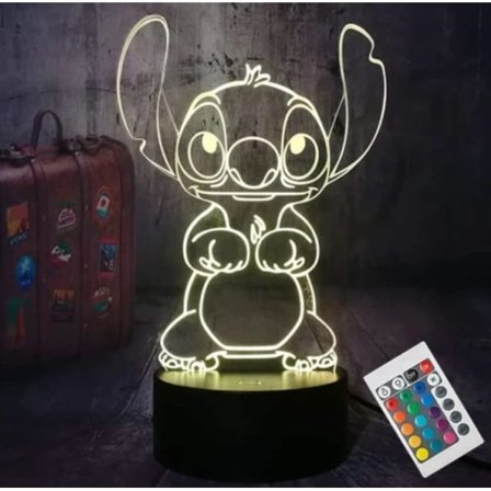 16 farver 3D natlampe Stitch lys legetøj