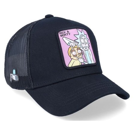 Capslab - Svart trucker Keps - Rick & Morty Black Trucker @ Hatstore