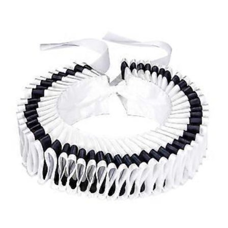 Steampunk Victorian Klovn Choker Svart Kant Volang Halskrage Falsk Krage og Mansjetter Sett for Renessansekostyme