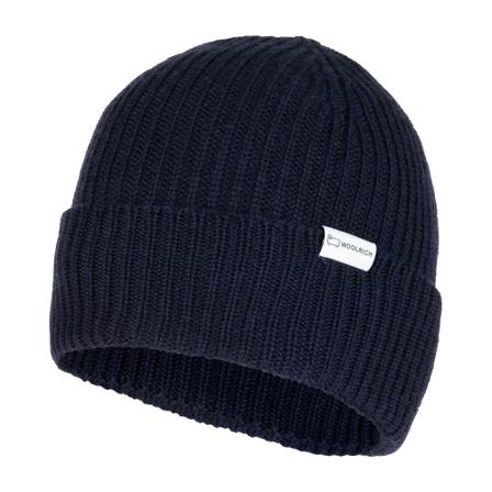Woolrich Blue Beanies , Blauw , Heren , Maat: L Hoeden