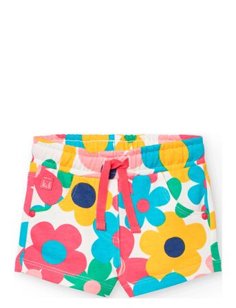 Fleece Shorts Floral Patterned Boboli