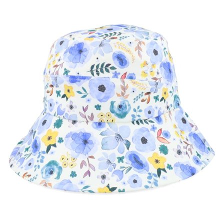 Seeberger - Branco bucket Chapéu - Cotton Steel/Pine cloche @ Hatstore