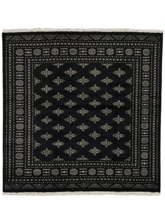 Hand Knotted Pakistan Bokhara 2Ply Rug 202X204 Black/Dark Yellow