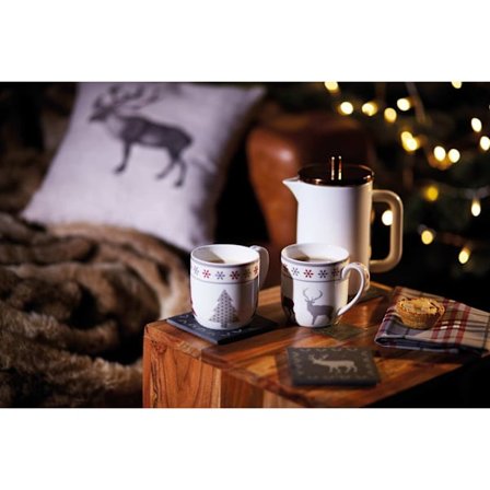 KitchenCraft "We Love Christmas" Tree Mug & Coaster Set