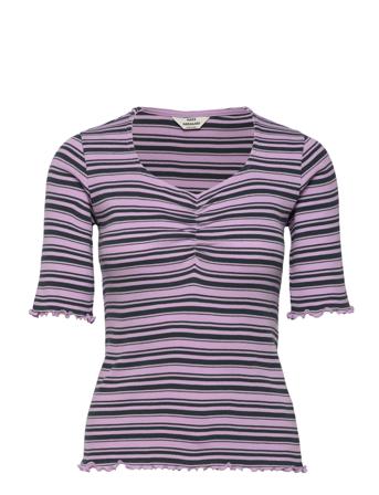 2X2 Cotton Stripe Tinna Tee Patterned Mads Nørgaard
