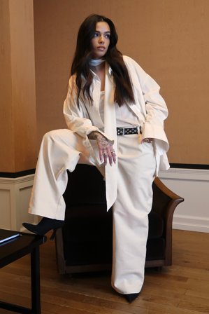 Naomi Anwer x NA-KD Jean oversize coupe ample - Jeans baggy - Crème - EU 44