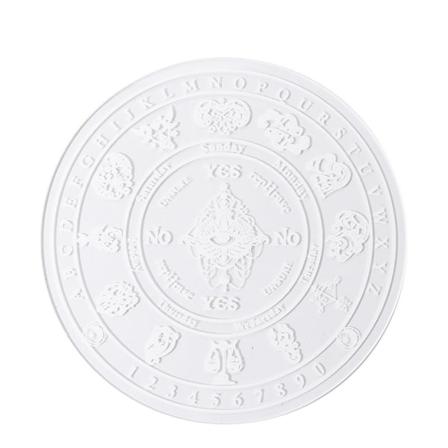 Akryl Pendelplate Skive Tre Base Stil 1-hvit 25cm