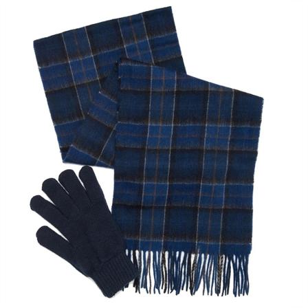 Barbour, Winter Scarves Niebieski, Mężczyzna, Rozmiar: ONE Size