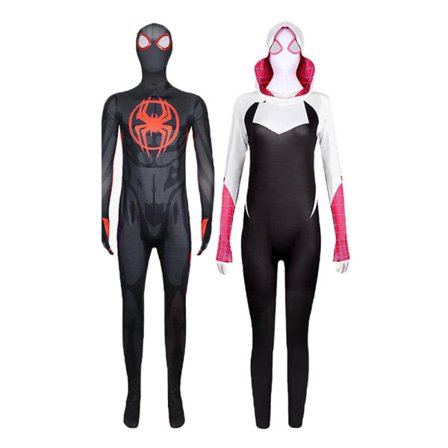 IC Spiderman Miles Morales Tights Cosplay-kostyme Superheltkropper Hvit 160