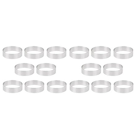 16 st 8 cm rostfritt stål pajform fransk dessert mousse fruktpaj paj äggring äggkaka form