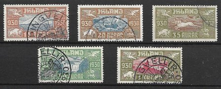 Island 1930 - AFA 142- 146 - Stemplet