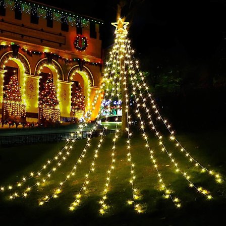 Juldekorationer Stjärnljus Slingor, Led Julbelysning Fairy Twinkle Lights Kompatibel med Utomhus Semester