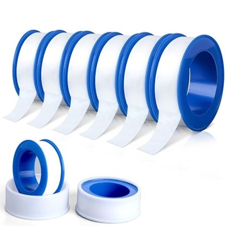 6-pack Teflon Tätningsband, 12mm x 10m Industriell PTFE Rörgängtejp för Rör Vit