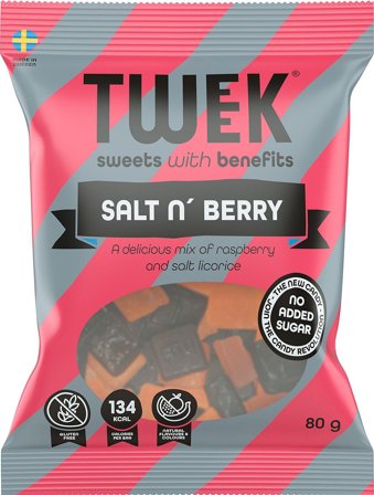 TWEEK Salt n' Berry, Helse & Madvarer, Snacks, Lakrids & Vingummi