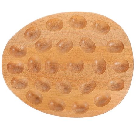 Äggbricka i trä för djävulsägg, äggbricka för bänkskiva, kylskåp, behållare för kycklingägg
