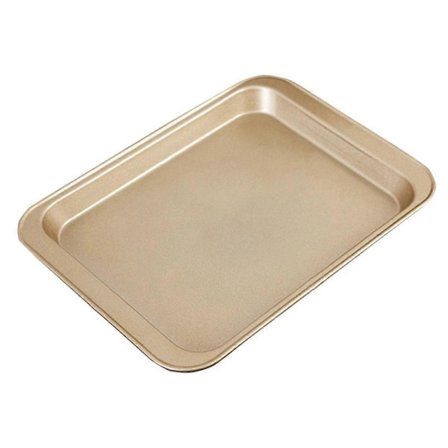 Slippbelegg Bakeplate med Forlengede Håndtak for Jevn Baking, Oppvaskmaskinsikker Gull